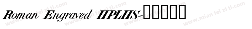 Roman Engraved HPLHS字体转换